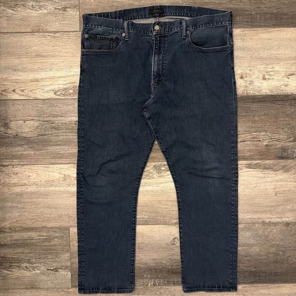 ~EUC~Polo Ralph Lauren Jeans Mens 40x30 Blue Hampton Relaxed Straight Denim - Picture 2 of 10